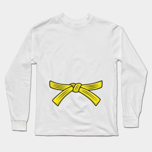 ITF Taekwon-Do costume Yellow belt 8th gup test Long Sleeve T-Shirt